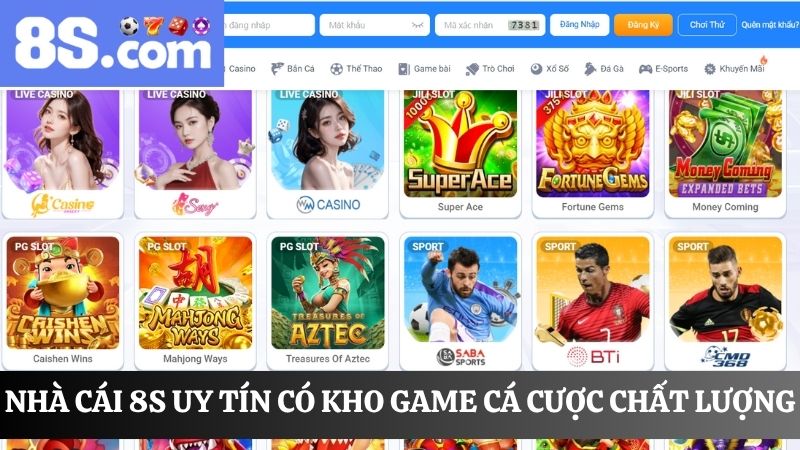 Kho game nhà cái 8S uy tín