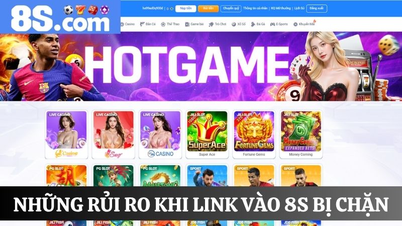 link vào 8S bị chặn